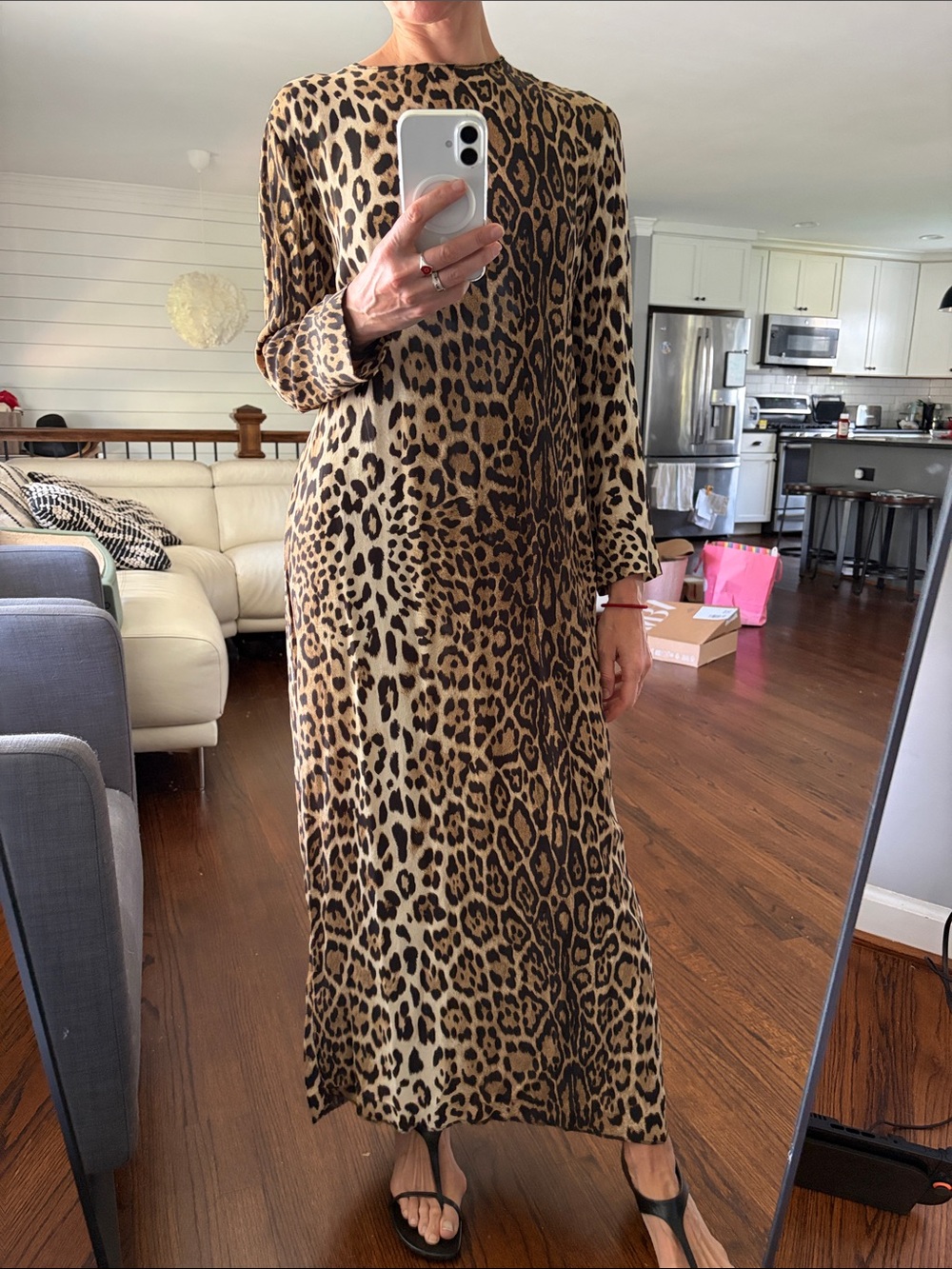 Zara Leopard Print Midi Dress